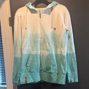 AMPERSAND AVE Aqua Ombre Half-Zip Hoodie